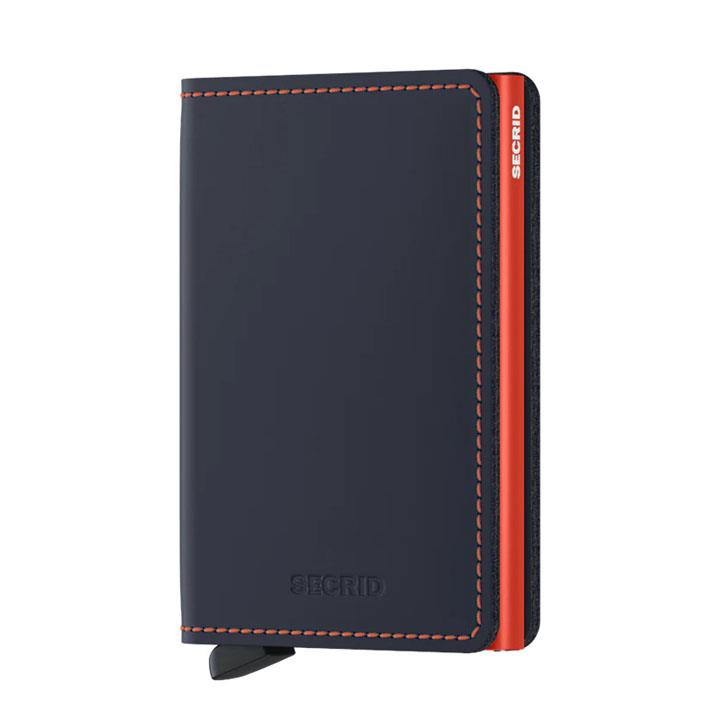 Secrid Slimwallet Matte Night Blue & Orange